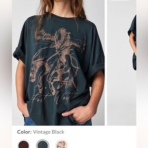 Free People Cowboy Rodeo oversized t shirt